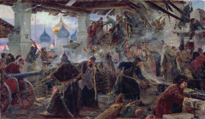 The Defence of the Trinity Sergius Cloister in Zagorsk, 1892 by Sergei Dmitrievich Miloradovich